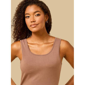 Débardeur court respirant à col rond pour femme – Gilet de sport basique sans manches - Product Image 5