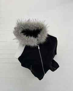 Wholesale Custom High Quality New Arrival Customized Heavyweight Oversized <b>Fur</b> Hooded <b>Hoodie</b> - Product Image 4