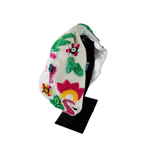 ที่คาดผมลูกปัดอินเดียคุณภาพสูงอุปกรณ์กีฬาแบบนิ่มเครื่องประดับที่เป็นเอกลักษณ์สำหรับวันเกมแบบสบายๆสินค้าส่งออกโดยตรง - Product Image 5