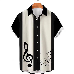 Stylish Custom Stripped <b>Cuban</b> <b>Shirts</b> <b>Men's</b> Cotton <b>Shirts</b> Direct from Factory Fashionable Custom Printed <b>Cuban</b> Collar <b>Shirts</b> - Product Image 3