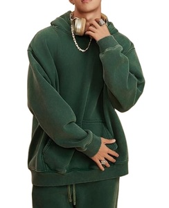 Mens Vintage Oversized <b>Hoodies</b> <b>Velour</b> Pullover Plush Heavyweight Winter Streetwear Sweatshirts Polyester/Cotton - Product Image 3