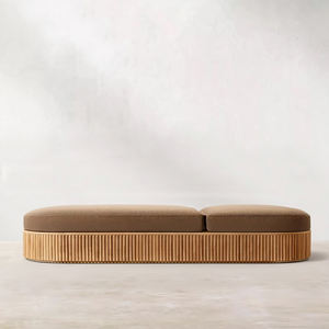 Factory Sale Solid Teak <strong>Wood</strong> Outdoor Sun Lounger Daybed Hobo Durable Luxury Water UV Repellent For Villa Hotel Restore Poolside - Product Image 5