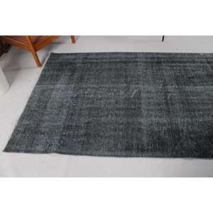 Alfombra de 4.6x9.9 pies, Alfombra Turca Vintage, Alfombra con Estampado Animal en Gris y Blanco - Product Image 3