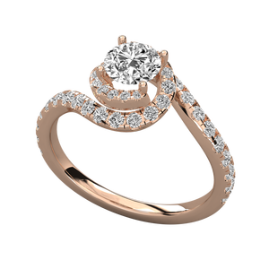 10K Gold Lab Grown Diamond Ladies <b>Ring</b> Handmade Geometric Cluster Jewelry for Engagement Oval Pure Gold IGI Certified Setting - Product Image 4