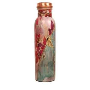 Bouteille d'eau en cuivre sans danger pour le contact alimentaire 500 ml, écologique, revêtement laqué, artisanat, boisson quotidienne, passe au lave-vaisselle, cadeaux - Product Image 1