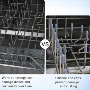 Capuchons universels en silicone pour griffes de lave-vaisselle, protections antidérapantes pour pointes de griffes, anti-rouille, blancs - Product Image 5