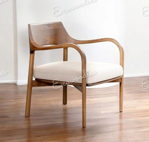Chaise de salle à manger contemporaine en bambou pour hôtels et restaurants Fauteuil de jardin d'occasion intérieur et extérieur avec bras pour cour - Product Image 3