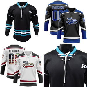 Logo personnalisé, maillots de hockey par sublimation, uniforme sportif OEM de haute qualité pour jeunes adultes, vêtements de hockey sur glace à bas prix - Product Image 3