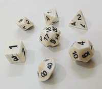 Ensemble de dés polyédriques légendaire en os de buffle, faits à la main, naturels, pour les jeux de rôle et les aventures de table D&D, et cadeaux pour collectionneurs