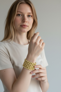 Modern Premium Trendy Flower <b>Pearl</b> <b>Gold</b> Plated Glass Bangle Wedding Wear Assorted Sizes High Demand Ready to Ship for Women - Product Image 2