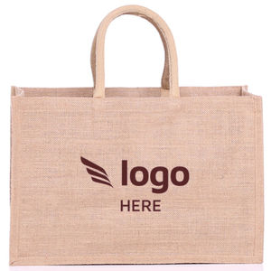 2024 vente en gros sac de jute laminé écologique Logo personnalisé toile de jute réutilisable lin plage toile de jute Shopping sacs fourre-tout pour une utilisation en extérieur pour l'exportation - Product Image 3