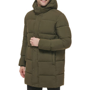 Venta al por mayor de buena calidad con capucha de gran tamaño Parkas Puffer Chaquetas 2025 Invierno Manga larga Botones Bolsillos Abrigo cálido - Product Image 1