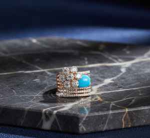 แหวนเงินแท้ 925 ประดับเพชรโมอิสซาไนต์สีน้ำเงิน ดีไซน์ทันสมัย ขายดีที่สุด - Product Image 3