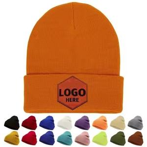 Gorro de punto Jacquard de lana 100% Unisex, gorros de lana de invierno, gorros de playa cálidos con estampado Digital acrílico OEM para viajes - Product Image 3