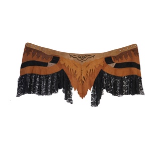 Minifalda de piel sintética personalizada para mujer, plisada sólida, cintura alta, bordado, transpirable, informal, ropa de calle, moda larga Natural - Product Image 3