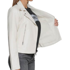Veste en cuir pour femmes de fabrication industrielle, prix bas, haute qualité, logo imprimé personnalisé, tricot respirant, vente en gros - Product Image 3