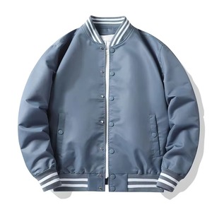 Veste de baseball en laine vêtements de mode d'hiver veste universitaire à manches longues avec col montant veste d'hiver de style High Street pour homme - Product Image 2