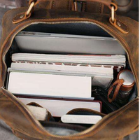 Grand sac à dos vintage en cuir marron pour ordinateur portable, étanche, fermeture à glissière Old School, pour voyage universitaire, usage extérieur pour hommes et femmes