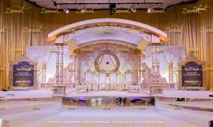 Nouveau double pilier en bois Mandap Design moderne Double pilier en bois Mandap ensemble mariage indien en bois sculpté Mandap - Product Image 6