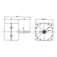 Motor de Bomba Trifásico de 6 Polos ROBOTECH RM-25 de Alta Calidad, 60Hz, 220V, 900 RPM, 1 kW, Resistente a Goteo, Excelente Rendimiento