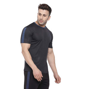 Camiseta deportiva con logotipo personalizado para hombre, ropa de gimnasio para hombre, ropa deportiva de Spandex para correr, camisetas adelgazantes para hombre, camiseta para correr - Product Image 5