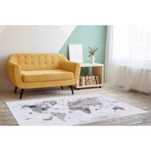 Alfombra Infantil con Mapa del Mundo: Decoración Educativa para Cuarto de Niños, Alfombra Antideslizante, Alfombra de Chenilla - Product Image 5