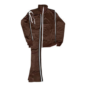 Chaqueta cortavientos deportiva impermeable de nailon al por mayor, conjunto transpirable para correr, chándal de talla grande para invierno, Impresión de logotipo personalizable - Product Image 6