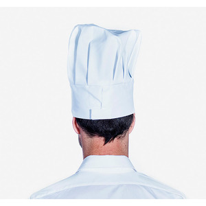 Chapeau de chef blanc en tissu drapé B2B - Product Image 1