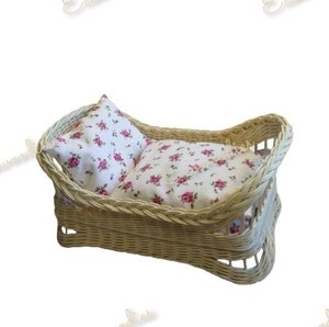 Berceau en osier fait à la main en rotin pour bébé berceau de poupée lit de poupée en rotin de qualité supérieure pour poupée décoration de salle de jeu pour enfants - Product Image 5