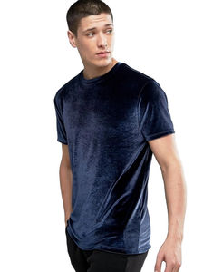 Camiseta de Mezclilla Transpirable de Estilo Urbano para Adolescentes y Hombres, con Diseño Bordado Personalizado, Cuello Redondo y Mangas Largas - Product Image 3
