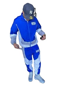 OEM Custom Men's Outdoor Waterproof Sports Polyester Nylon Print Reflective Windbreaker Track Jacket and <b>Pants</b> Set Tracksuit Men - Product Image 1