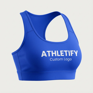 Sujetador deportivo Racerback para mujer para correr Yoga Gimnasio Alto soporte Transpirable Cómodo Cobertura completa Ropa deportiva que absorbe la humedad. - Product Image 1