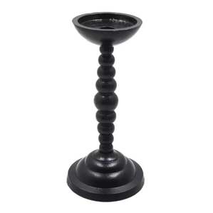 Portavelas de Metal de aluminio para decoración del hogar, soporte de vela de estilo clásico de Color negro mate Para Boda y Decoración de mesa - Product Image 1