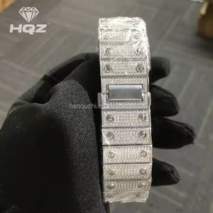 Reloj de Lujo para Hombre, Formal, de Negocios, con Movimiento de Cuarzo, Caja Cuadrada de Aleación, Correa de Acero Inoxidable, Diamante Moissanita - Product Image 2