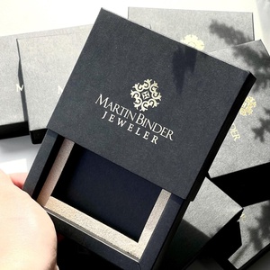 Coffret Cadeau Luxe Noir avec Logo Doré pour Photos, Certificats, Cartes Cadeaux Stylistes, Boutiques de Vêtements - Lot de 50 - Product Image 1