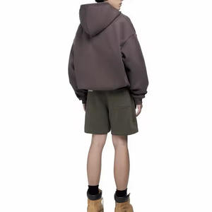 High Quality Custom <b>Cropped</b> <b>Zip</b> <b>Hoodie</b> Manufacturing Double Zipper Hoodies Oversized Blank Heavyweight <b>Zip</b> <b>up</b> <b>Hoodie</b> - Product Image 2