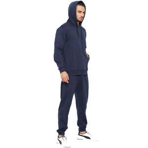 Ensemble de survêtement unisexe d'hiver grande taille léger 2 pièces avec pantalon de jogging et sweat à capuche, motif uni, respirant, coupe-vent, style streetwear haut de gamme - Product Image 2