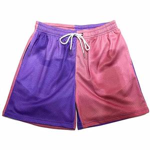 Vêtements de sport OEM pour hommes, ensembles de basket-ball, tous imprimés, shorts en double maille, entrejambe 5 pouces, respirants, longueur genou, sublimation - Product Image 1