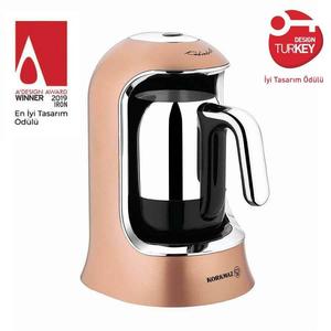 Korkmaz A860-06 Kahvekolik Rosagold/macchina da caffè cromata - Product Image 4