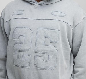 Patrón sólido Parche Trabajo Lavado ácido Venta caliente Tallas grandes Moda al aire libre Hombres Ropa deportiva 100% Algodón Chándal Hombres MOQ 1 Set - Product Image 5