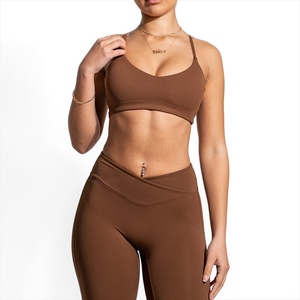 Sujetador deportivo de talla grande para mujer, moda Modal, tendencia, correas finas, transpirable y estilo Simple, sujetador de Yoga suave y mantecoso, OEM en blanco - Product Image 4