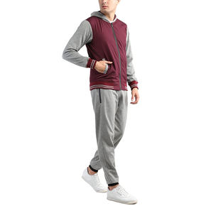 Conjunto Deportivo de Invierno para Hombre, Talla Grande, para Gimnasio, Fitness, Entrenamiento, Dos Piezas, Informal, 100% Algodón, Transpirable, al por Mayor - Product Image 4