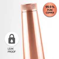 Bouteille d'eau en cuivre de qualité standard de 32oz 950ml avec sac de transport en toile 100% verres en cuivre pur pour l'eau