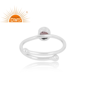 Anillo de piedras preciosas de cuarzo de fresa natural de Plata de Ley 925 de última venta fabricante de joyas - Product Image 2
