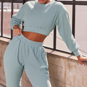 Sexy Ladies Beautiful Sports Chándal Oversize Fluffy Anti Pilling Transferencia de Calor Impresión Logo Mujeres Chándal Set - Product Image 2