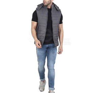 Chaqueta sin mangas de calle de invierno hecha con el mejor material para hombre, ropa informal con logotipo frontal transpirable a prueba de viento de alta calidad - Product Image 6