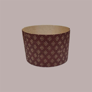 Juego de 5 moldes desechables de papel ondulado para hornear reutilizables 750g de alto Panettone Liners 155mm X 106mm - Product Image 2