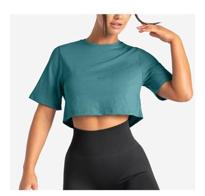Women Crop Top Plain Cropped <b>Shirt</b> Premium Quality Oversized <b>T</b>-<b>Shirts</b> Hot Selling Women <b>T</b>-<b>Shirts</b> - Product Image 3