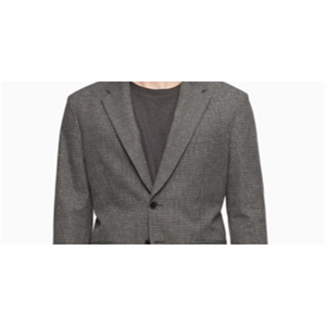 Blazer da uomo Calvin Klein slim fit grigio mélange a quadri, in tessuto lavorato a maglia stampato, taglie forti, per occasioni formali/casual, matrimoni/feste - Product Image 5
