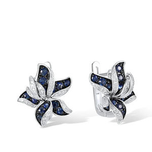 Luxury Fine Jewelry <b>Beautiful</b> Moissanite Diamond Flower Halo <b>Earrings</b> for Women Gold Plated Party Wear Valentine's Day Gifting - Product Image 1